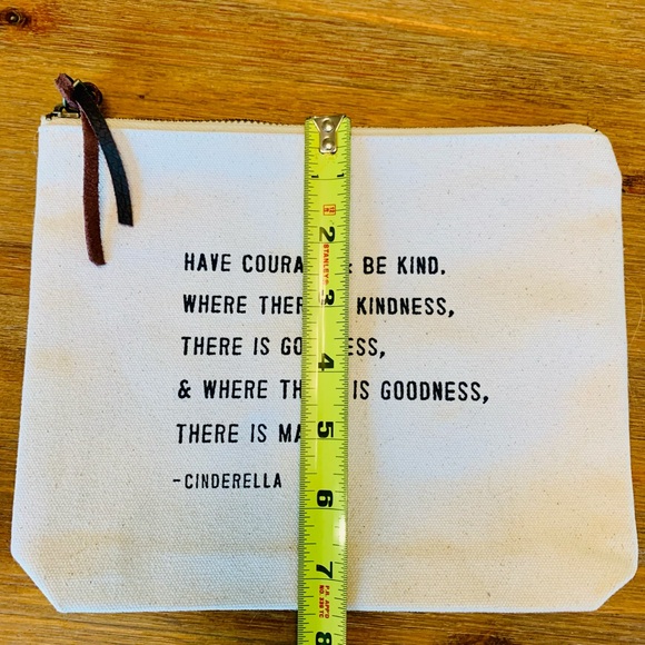 Cinderella Princess Quote Canvas Pouch cosmetic bag - Picture 6 of 7